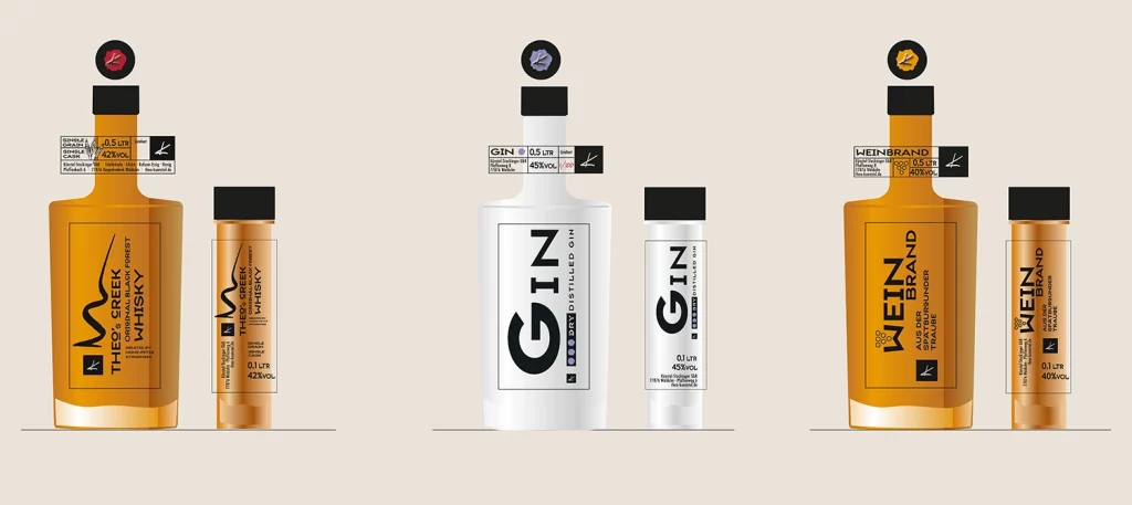 Whiskey, Gin, Weinbrand